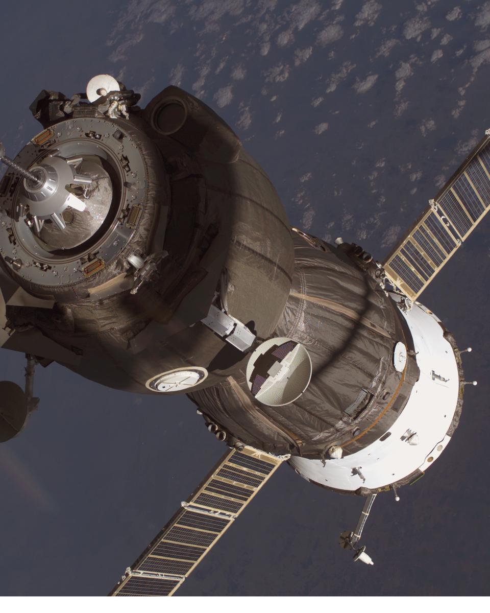 A Supply Ship Docks with the International Space Station