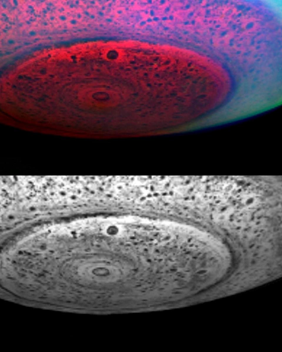 Beneath the South Pole of Saturn