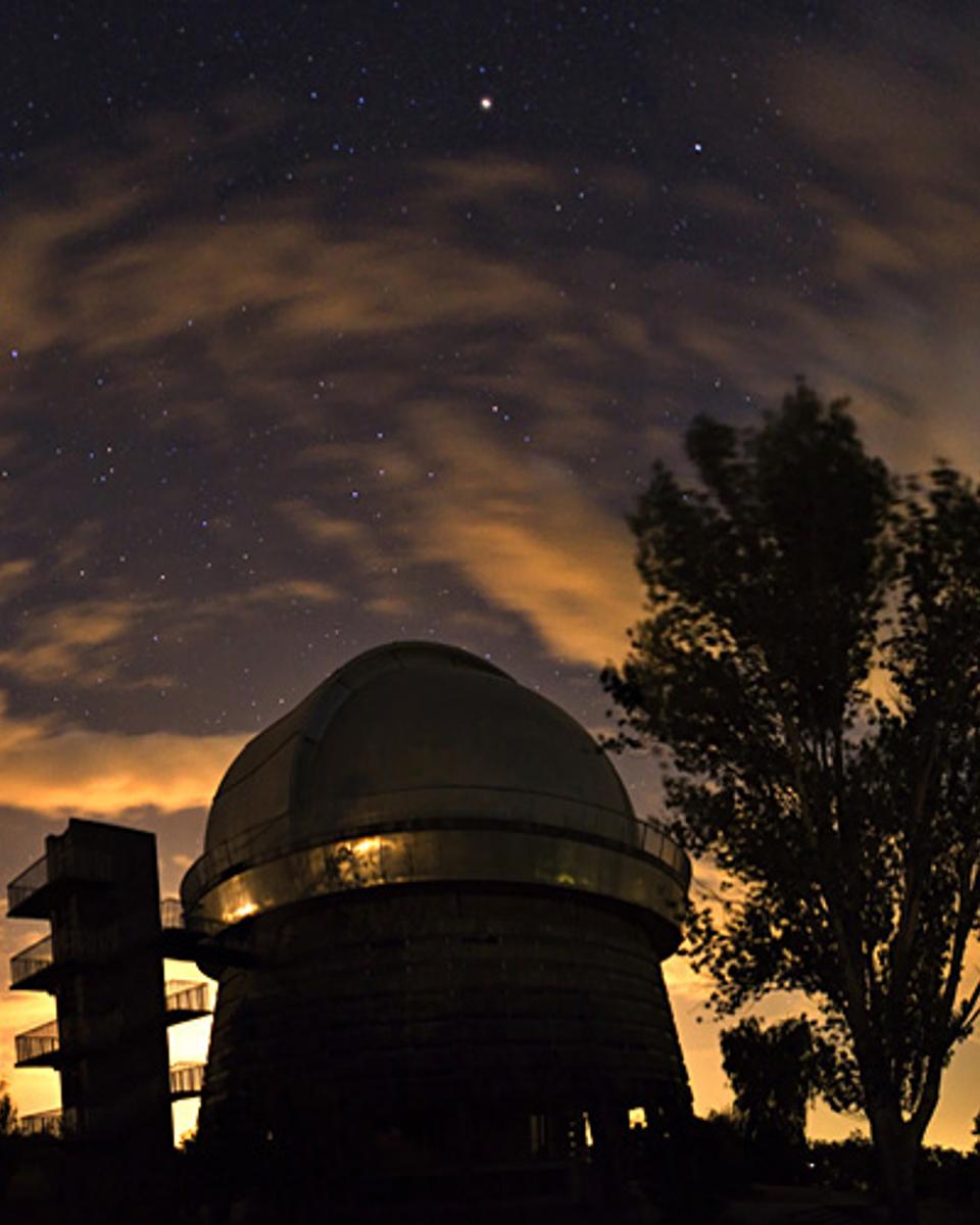 Moon Rays over Byurakan Observatory
