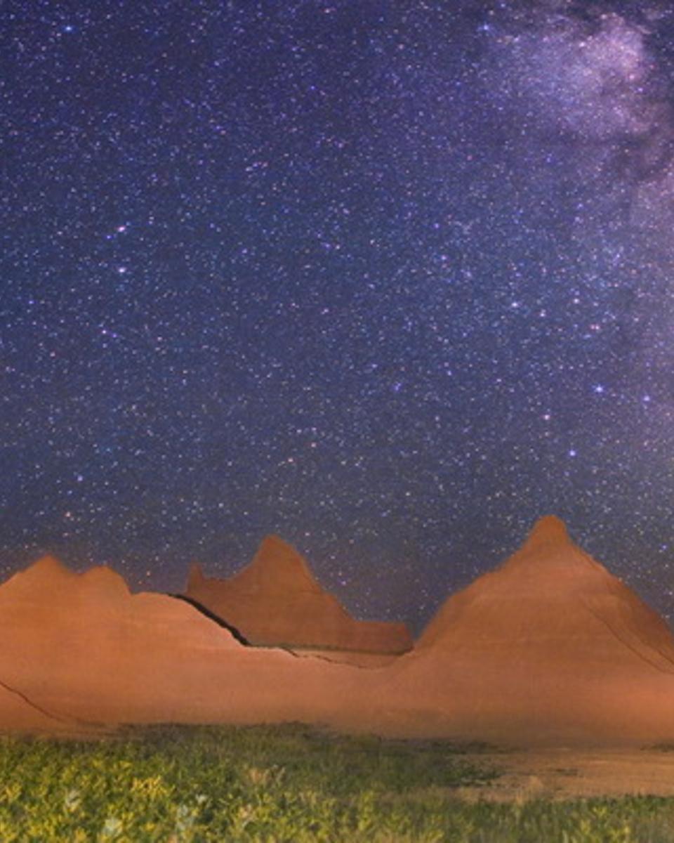 The Milky Way Over the Badlands