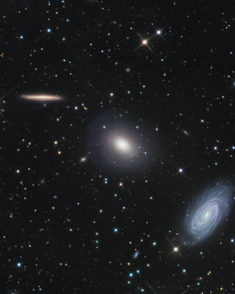 Three Galaxies in Draco