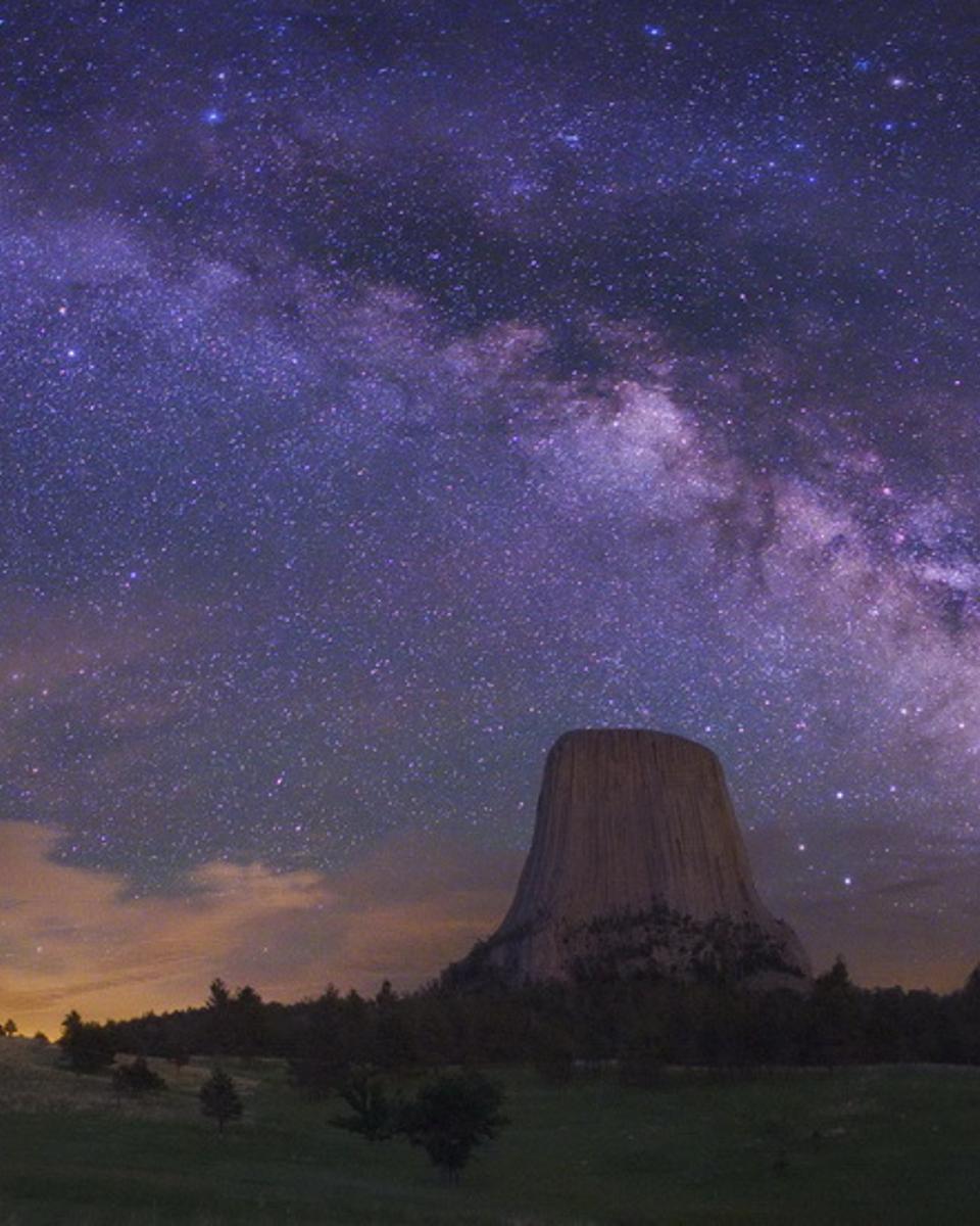 The Milky Way Over Devils Tower