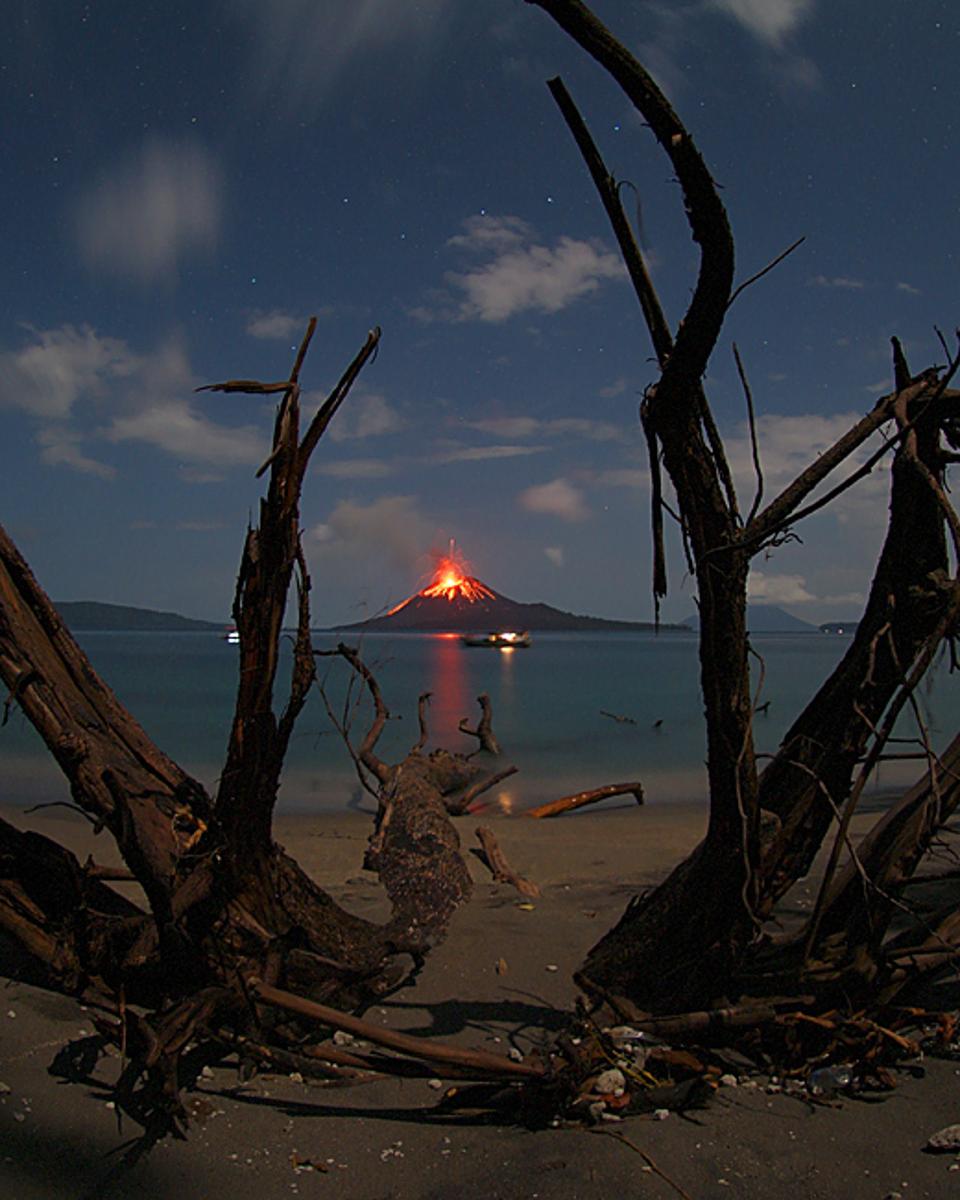 Erupting Volcano Anak Krakatau
