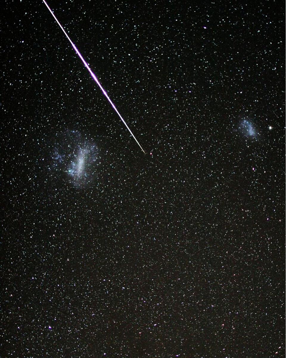 Meteor between the Clouds
