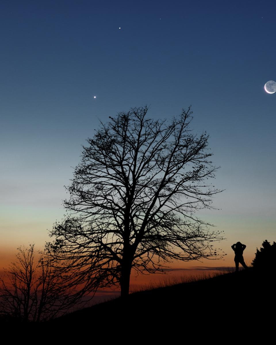 Moon and Planets in the Morning