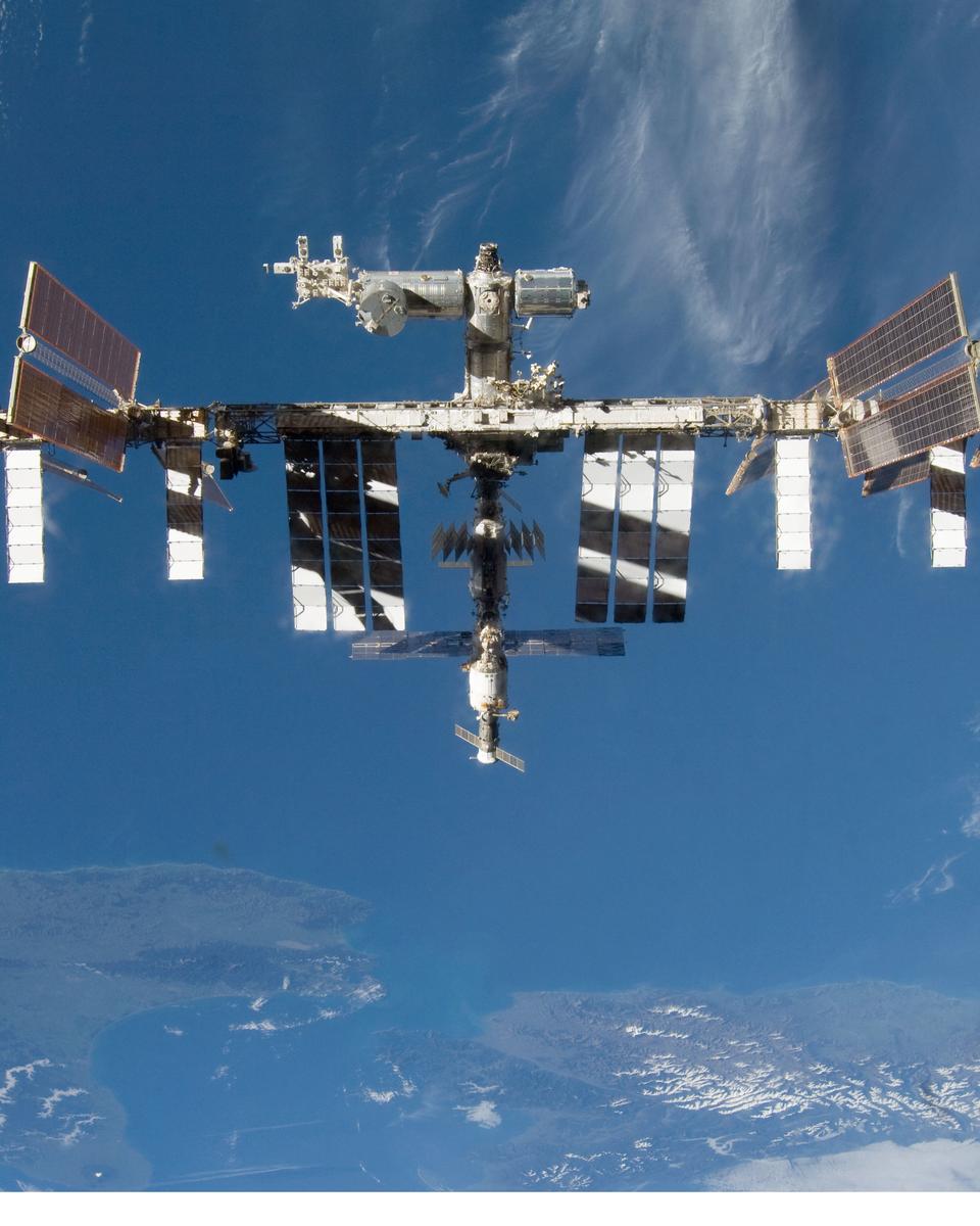 The International Space Station Over Earth