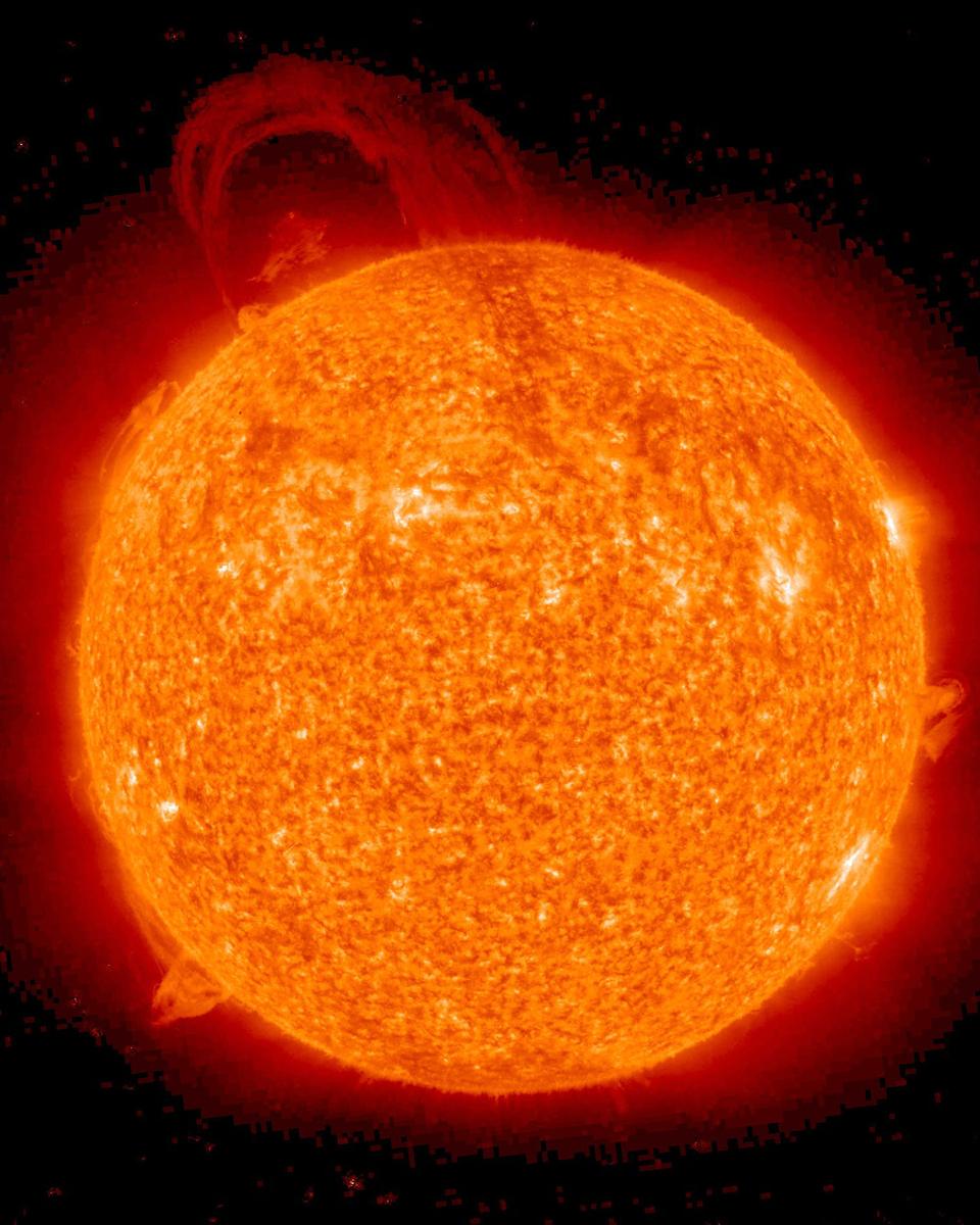 Large Eruptive Prominence Imaged by STEREO