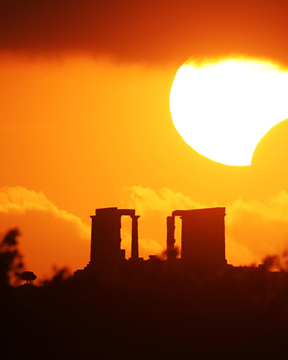 Eclipse over the Temple of Poseidon