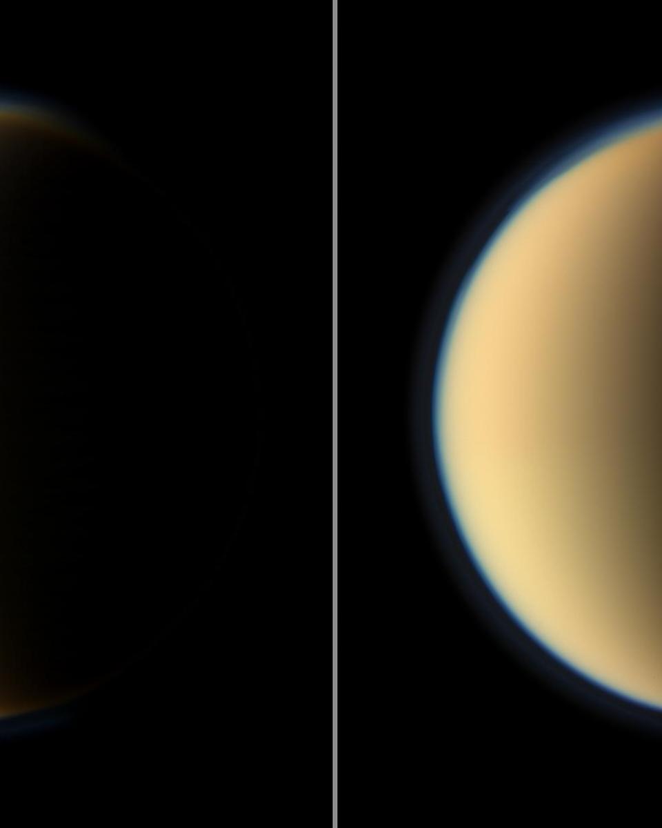 Tethys Behind Titan