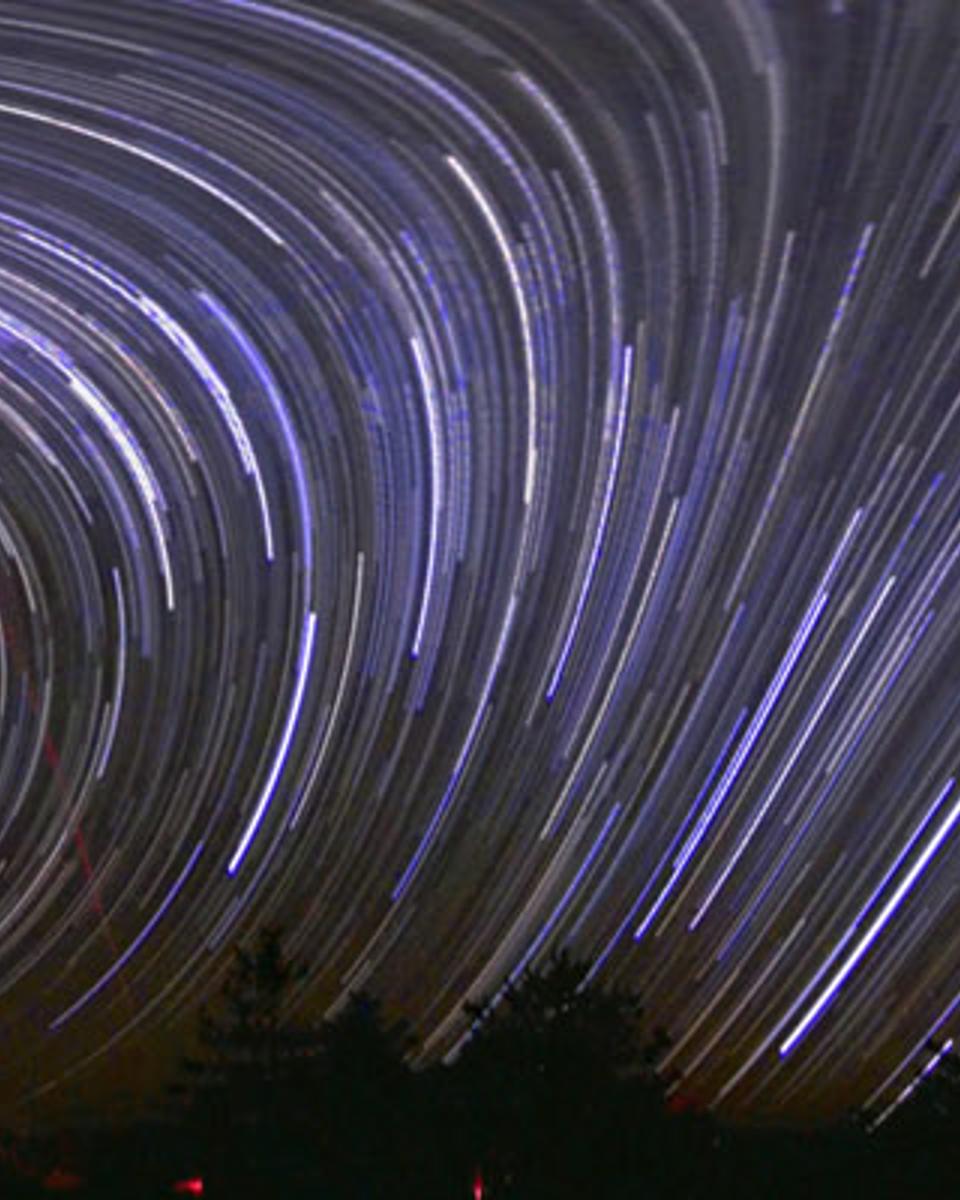 Warped Sky: Star Trails Panorama