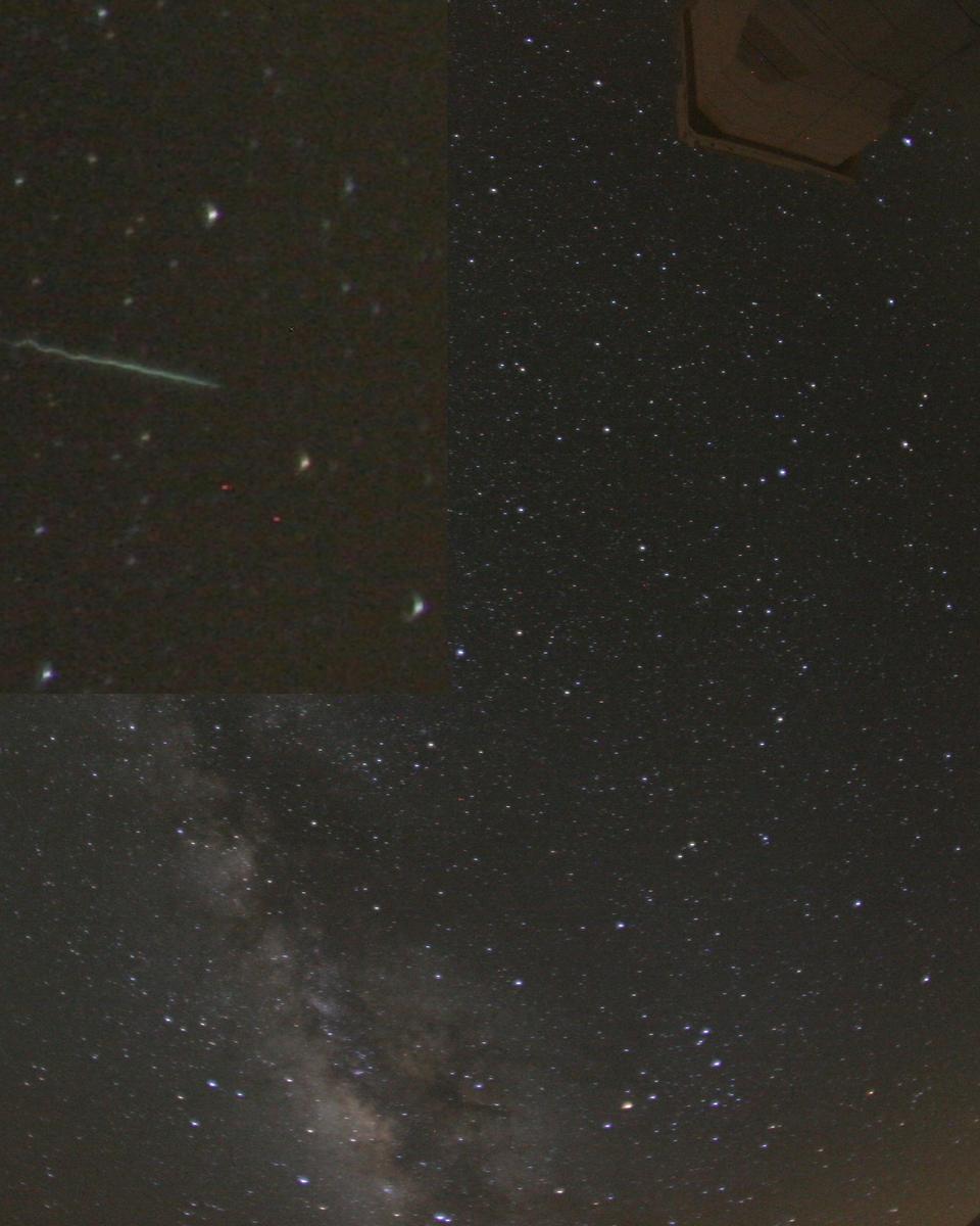 A Twisted Meteor Trail Over Tenerife