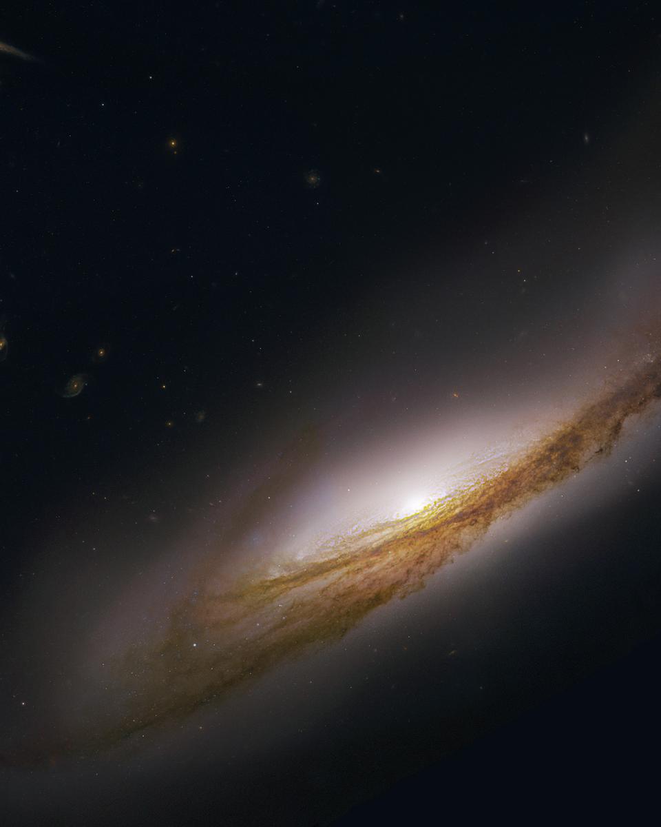 Spiral Galaxy NGC 3190 Almost Sideways