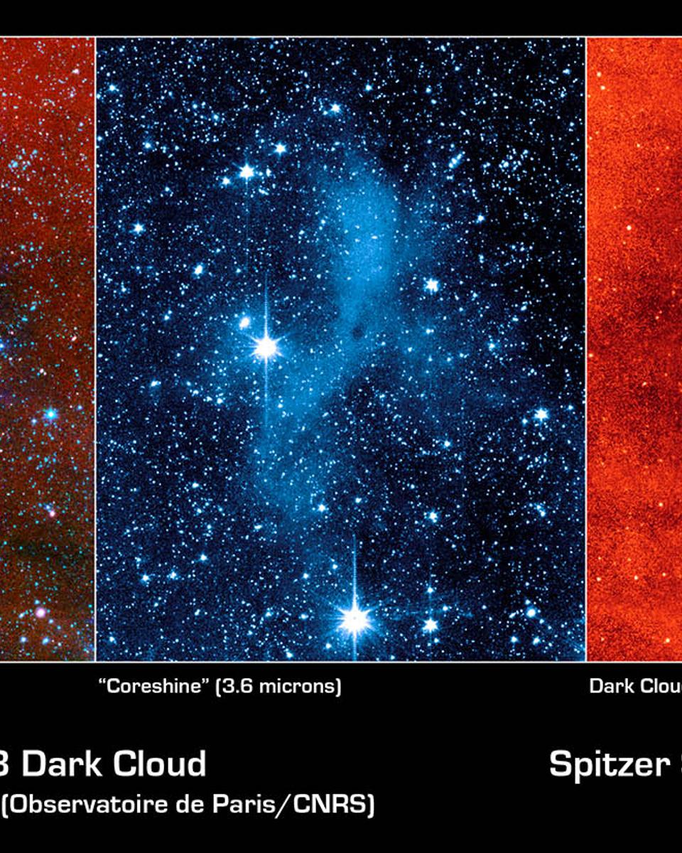 Coreshine from a Dark Cloud