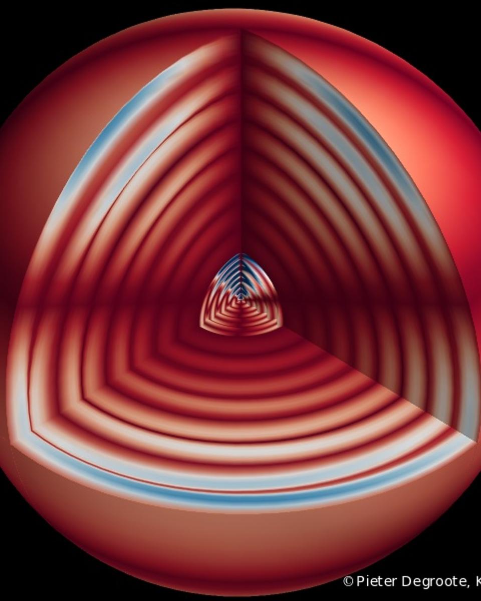 Echoes from the Depths of a Red Giant Star