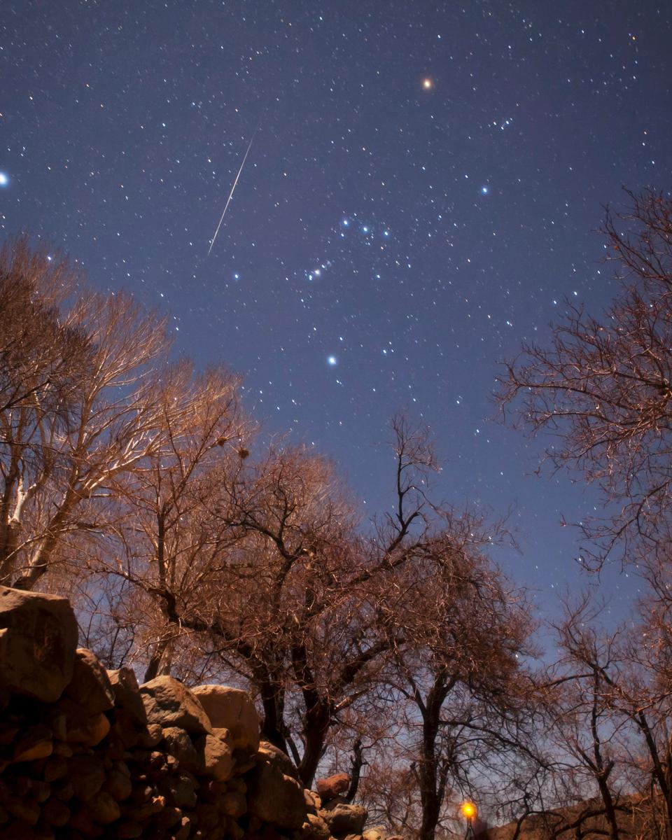 A Geminid Meteor Over Iran