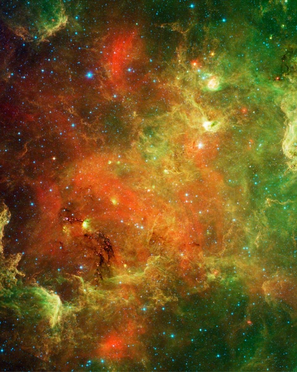 The North America Nebula in Infrared