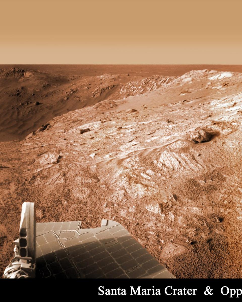 Opportunity at Santa Maria Crater