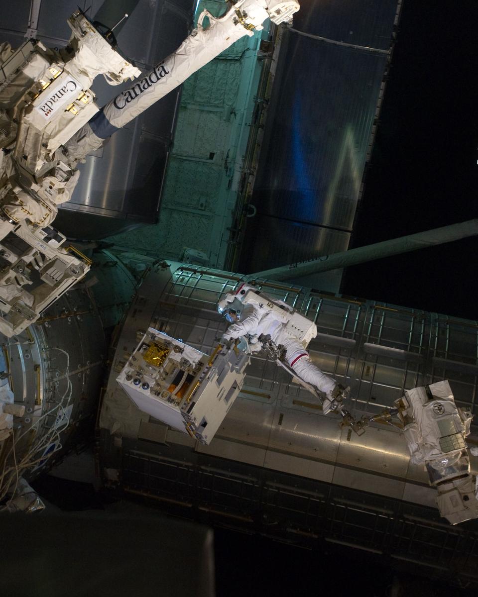 A Busy Space Walk at the Space Station