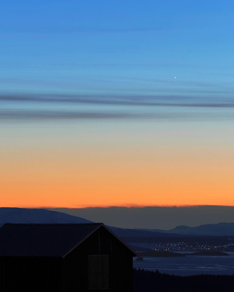 Mercury and Jupiter at Sunset