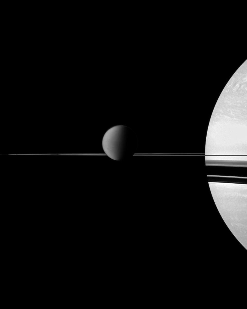 Titan, Rings, and Saturn from Cassini