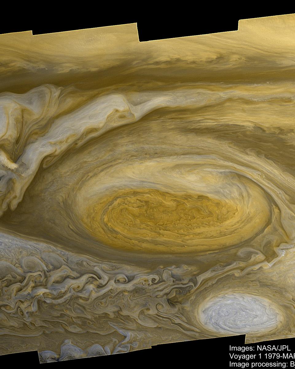 Jupiter's Great Red Spot from Voyager 1