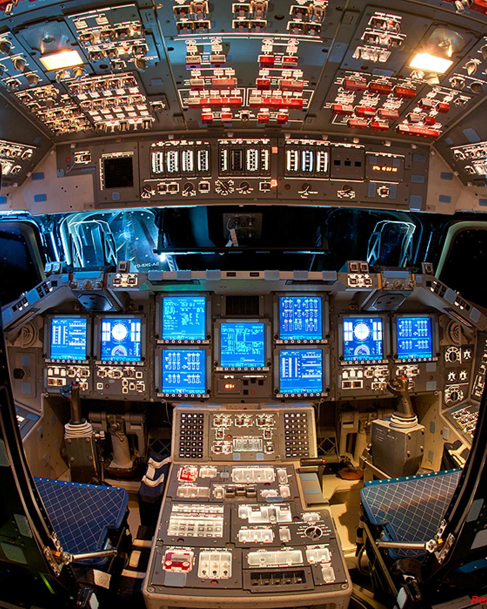 The Flight Deck of Space Shuttle Endeavour