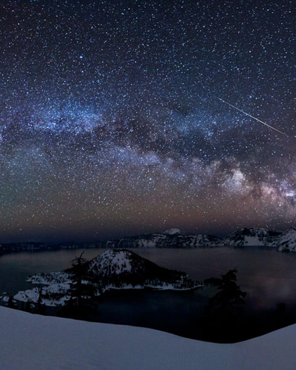 Meteor Over Crater Lake