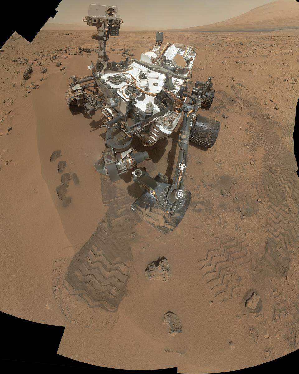 Curiosity Rover at Rocknest on Mars
