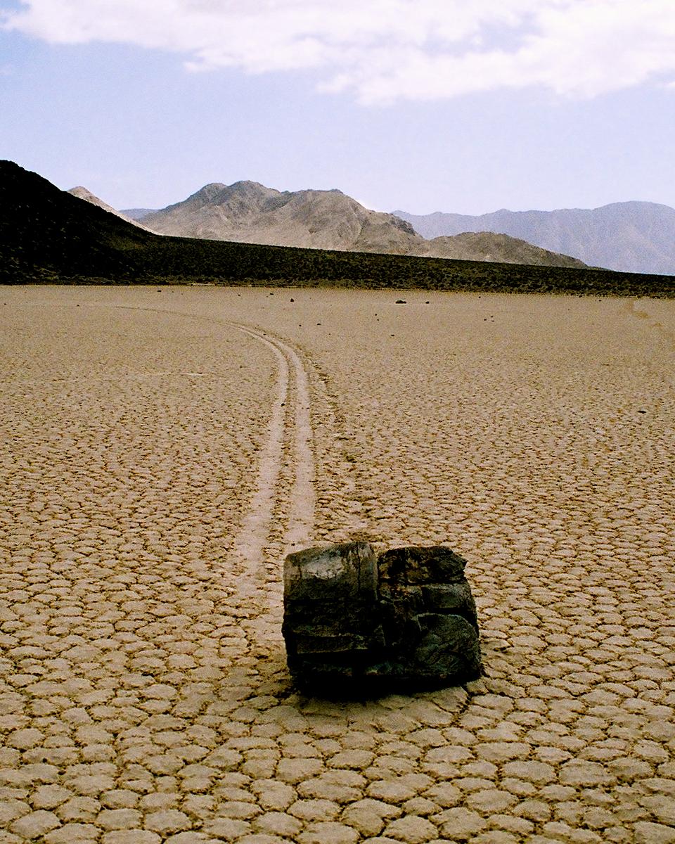 A Sailing Stone in Death Valley