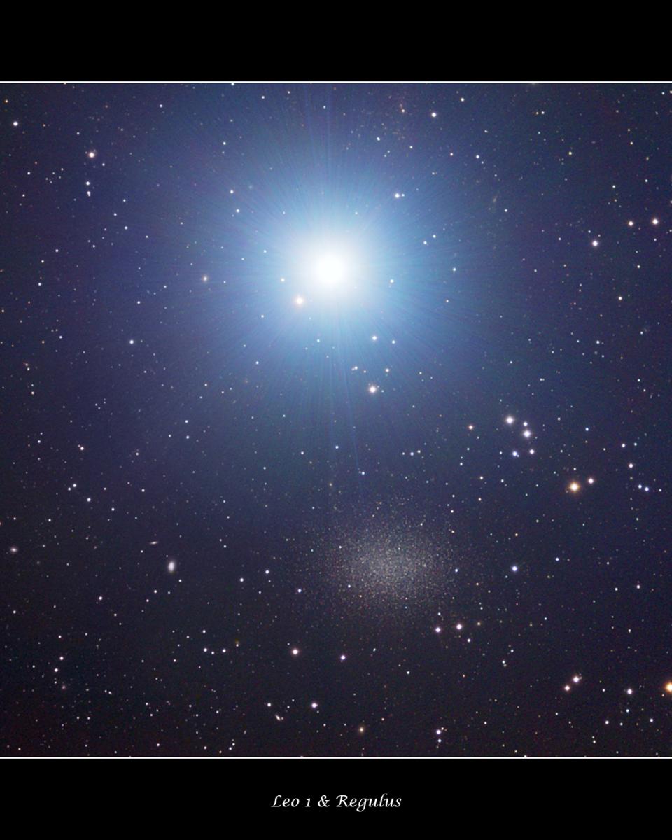 Bright Star Regulus near the Leo I Dwarf Galaxy