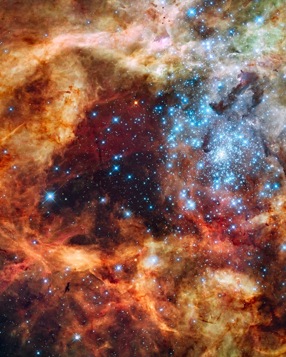 Star Cluster R136 Bursts Out