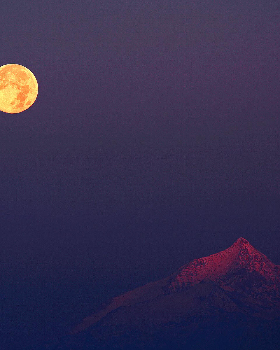 Hunter's Moon over the Alps