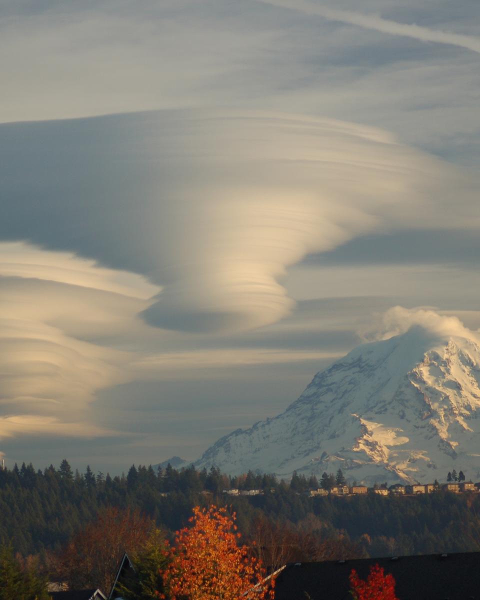 Lenticular Clouds Over Washington