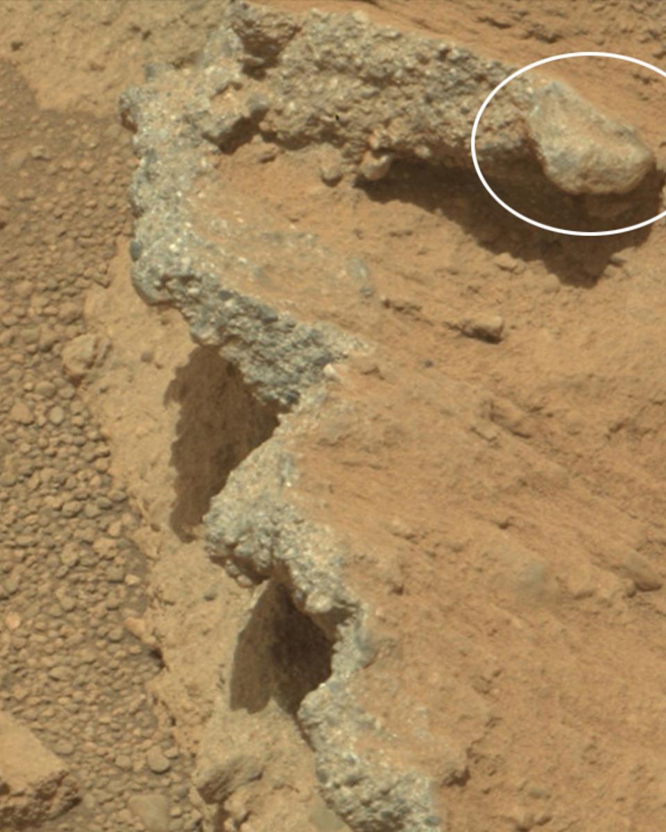 An Ancient Stream Bank on Mars