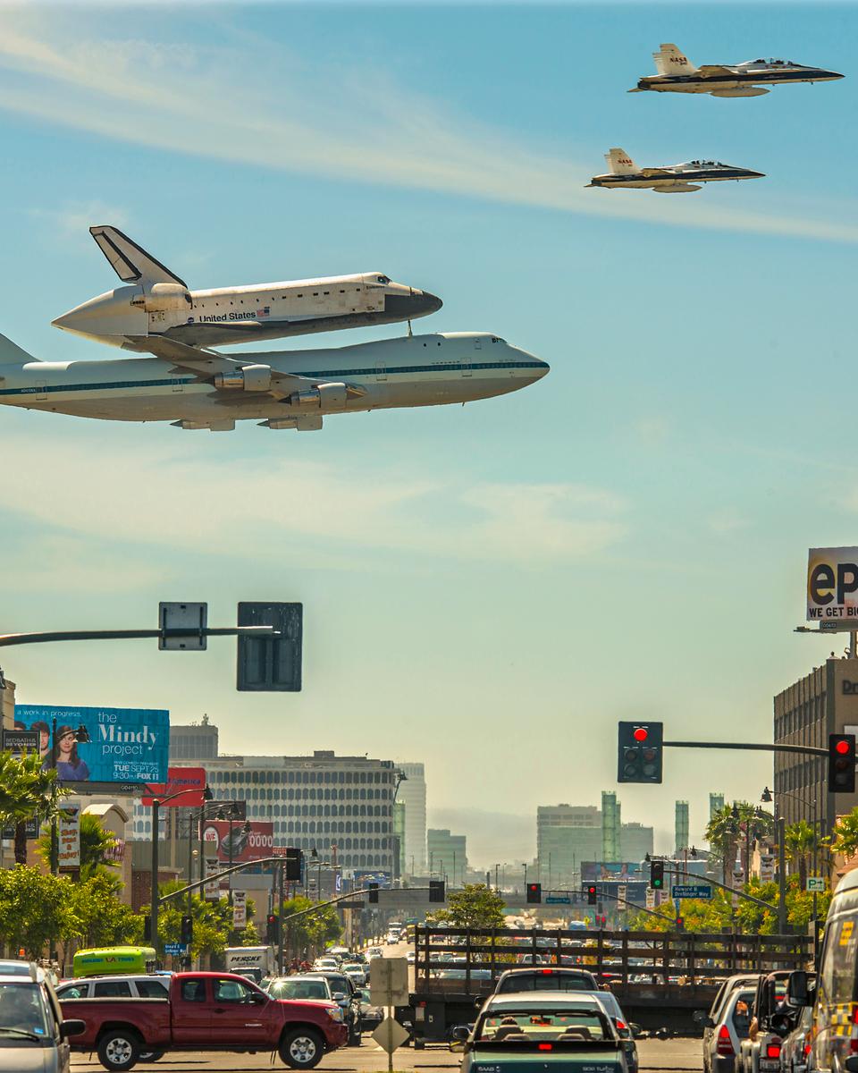 A Space Shuttle Over Los Angeles