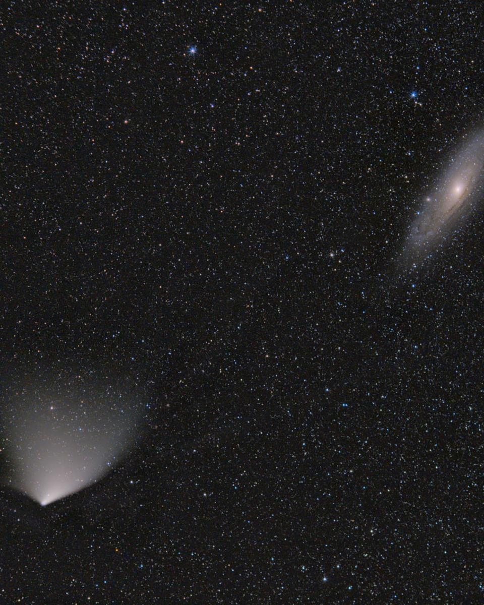 Comet PANSTARRS and the Andromeda Galaxy