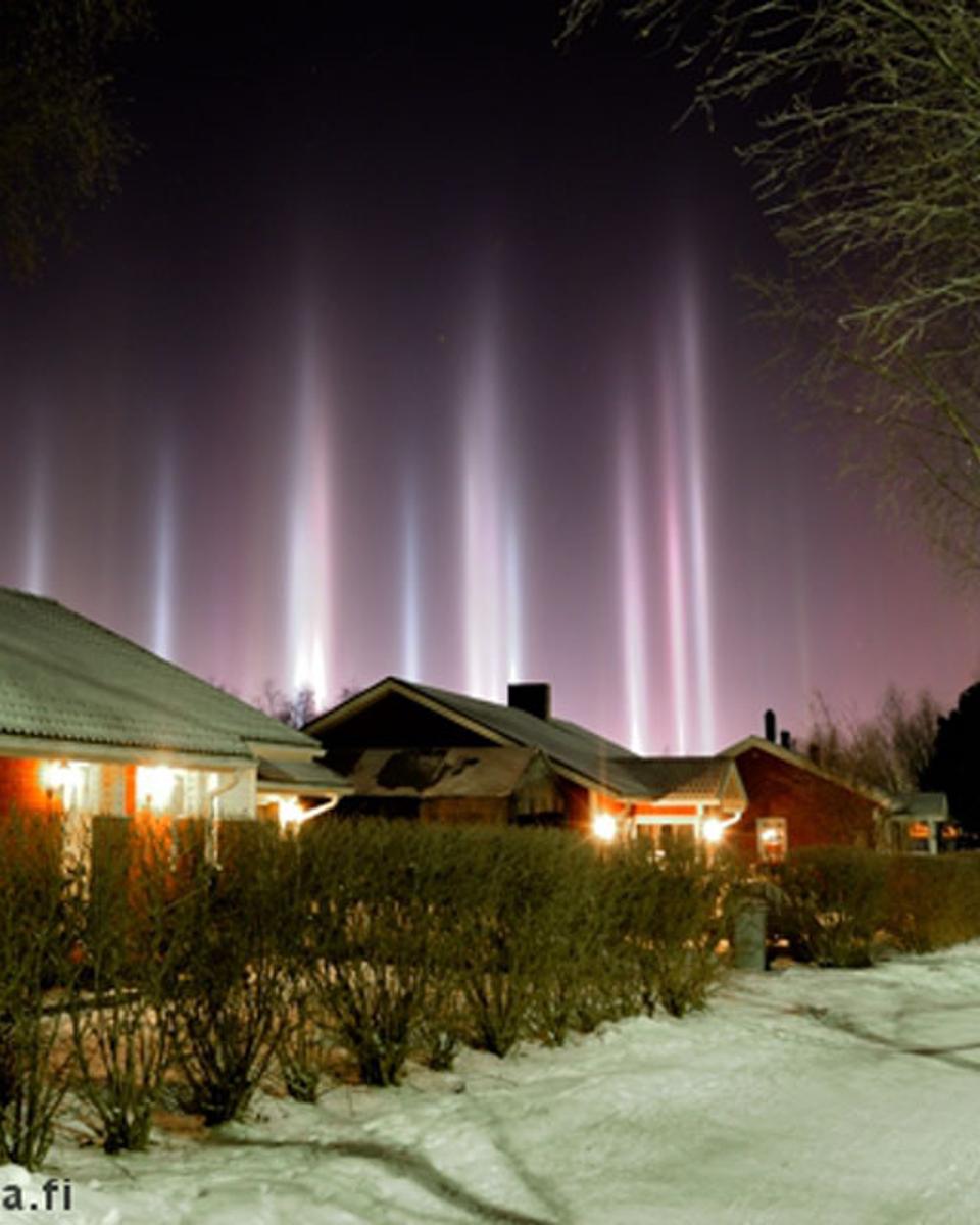 Light Pillars over Finland