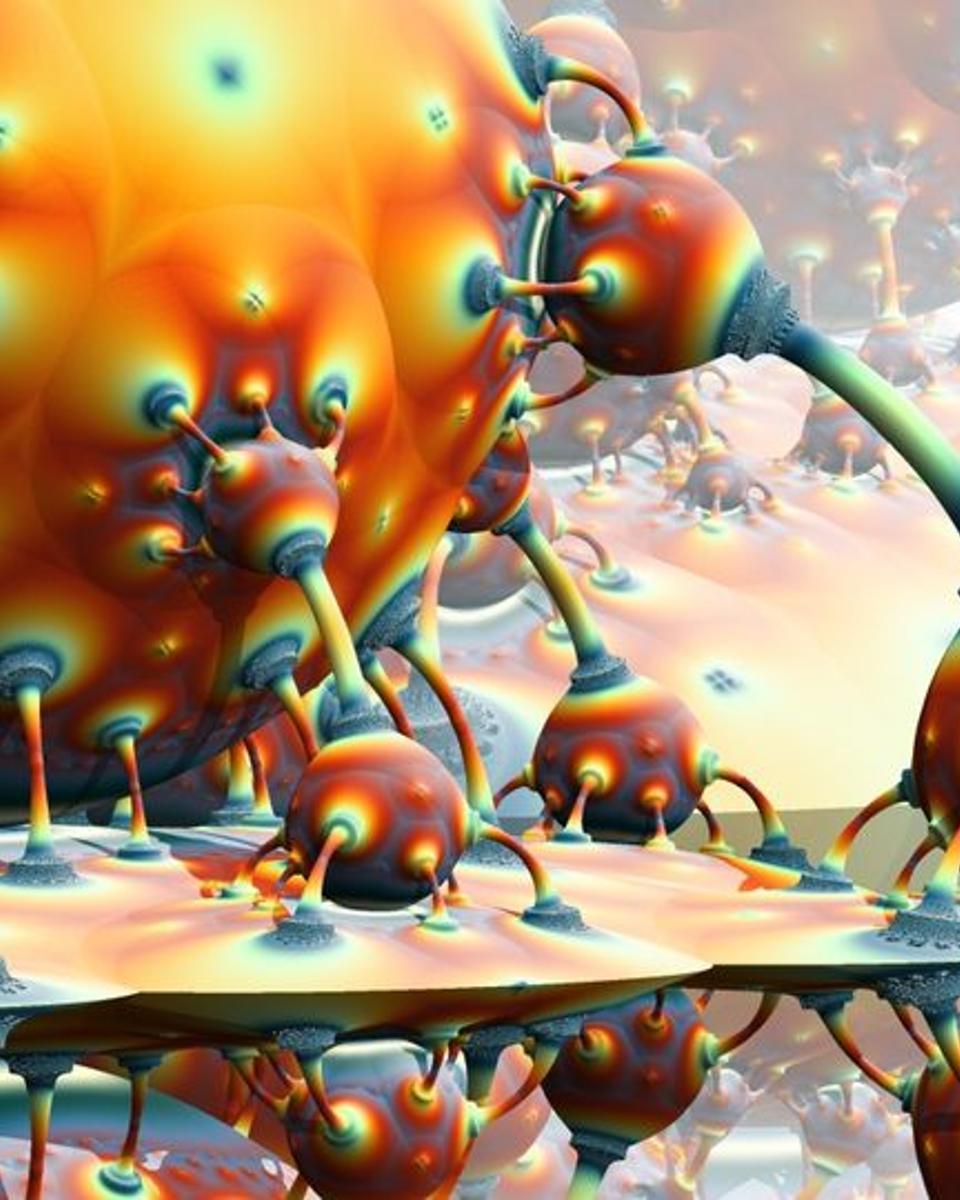 Quantum Streampunk Fantasy Fractal Landscape