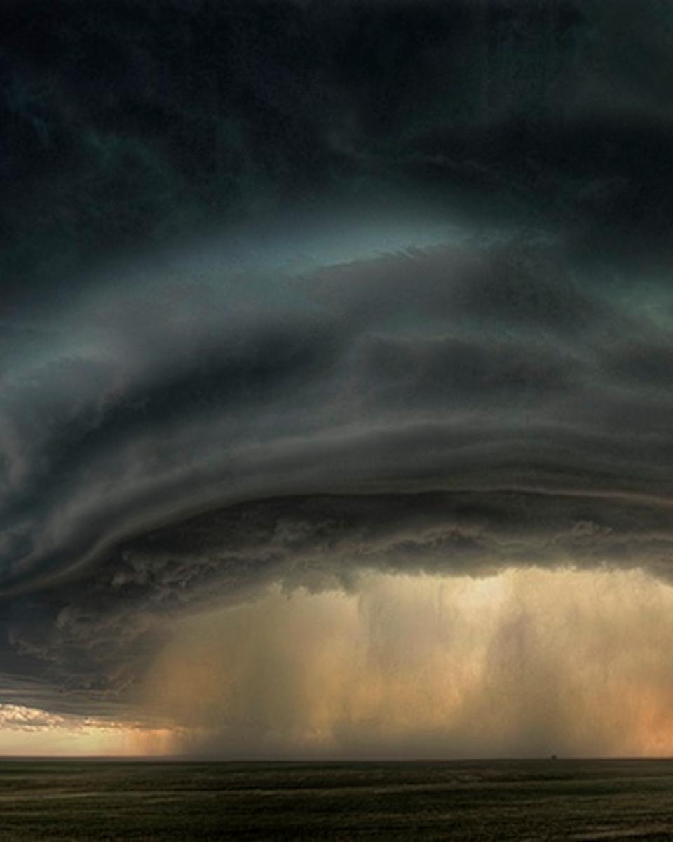 A Supercell Thunderstorm Cloud Over Montana