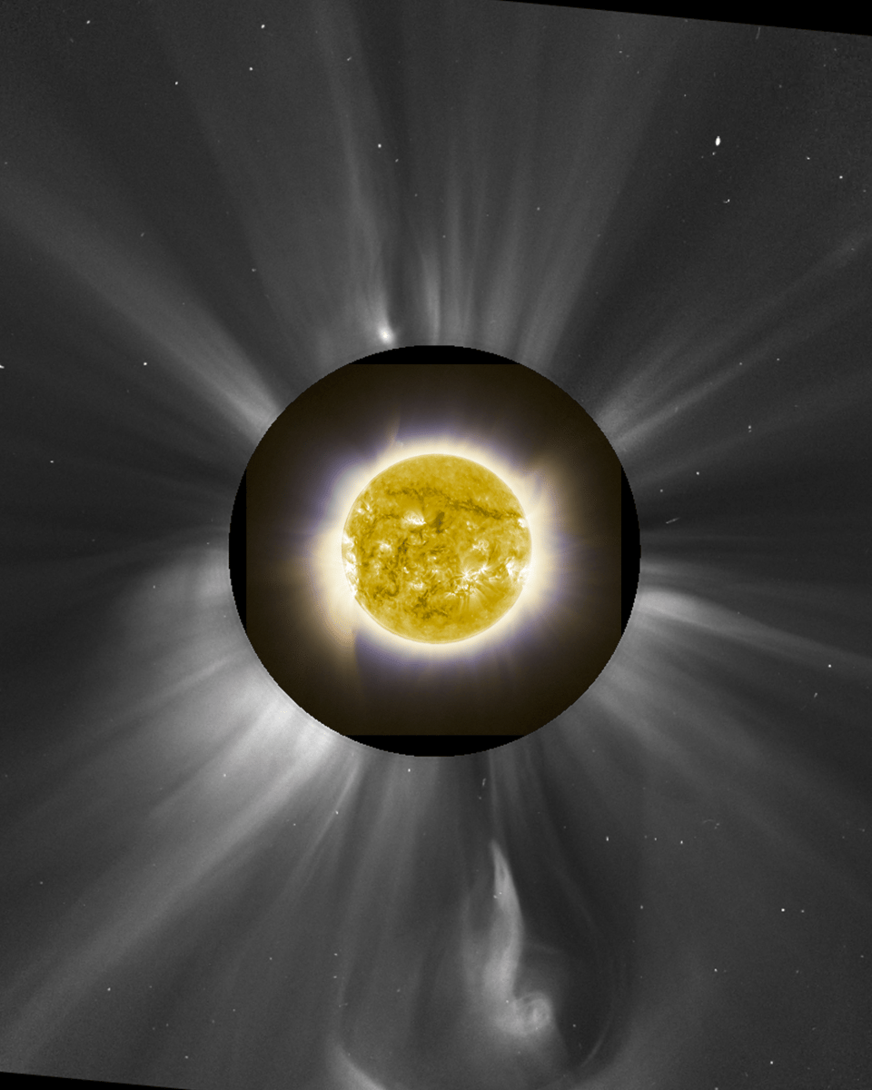 An Active Sun During a Total Eclipse