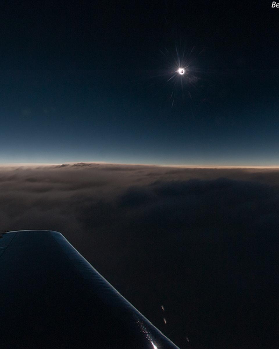 Eclipse at 44,000 Feet