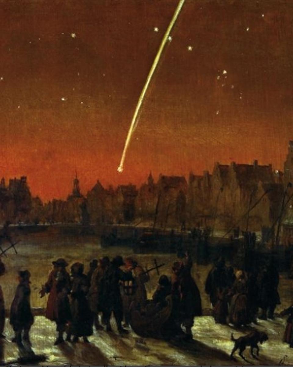 The Great Comet of 1680 Over Rotterdam