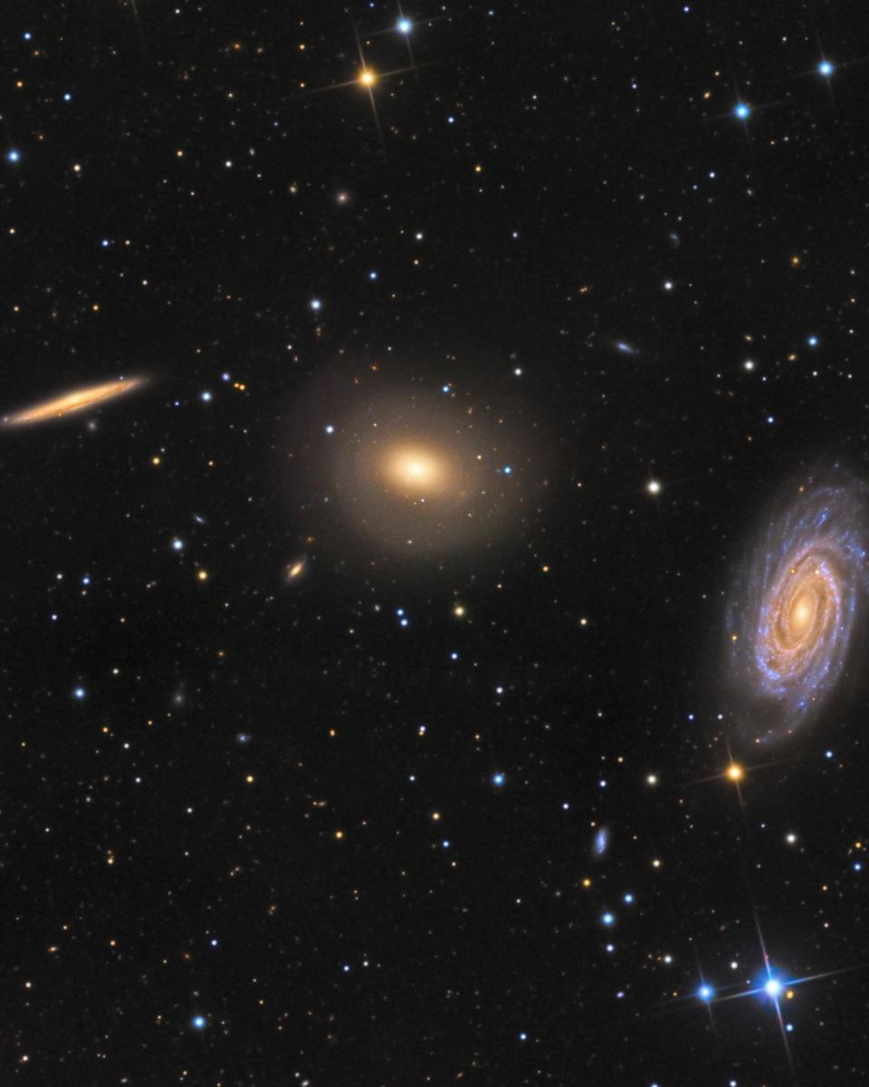 Three Galaxies in Draco