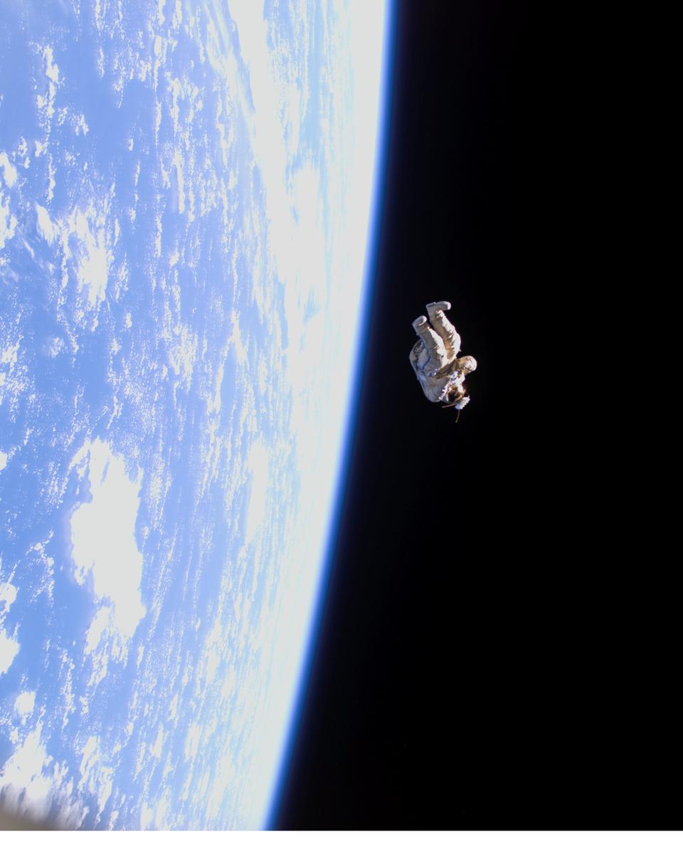 SuitSat-1: A Spacesuit Floats Free