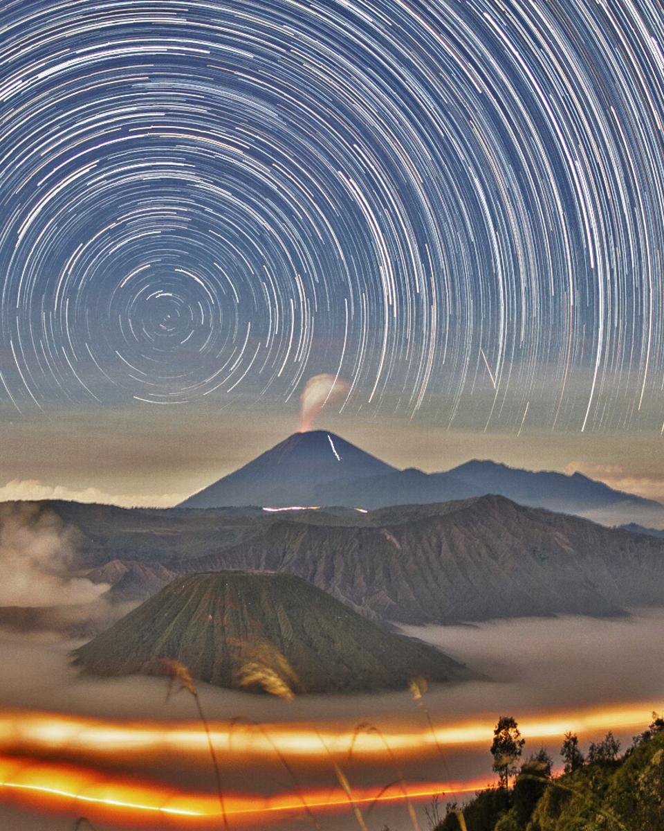 Star Trails Over Indonesia