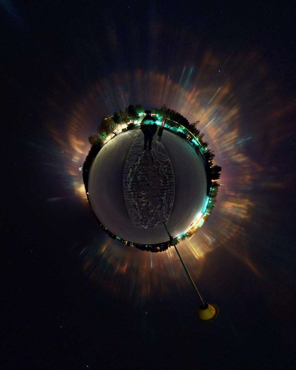 Light Pillars from a Little Planet