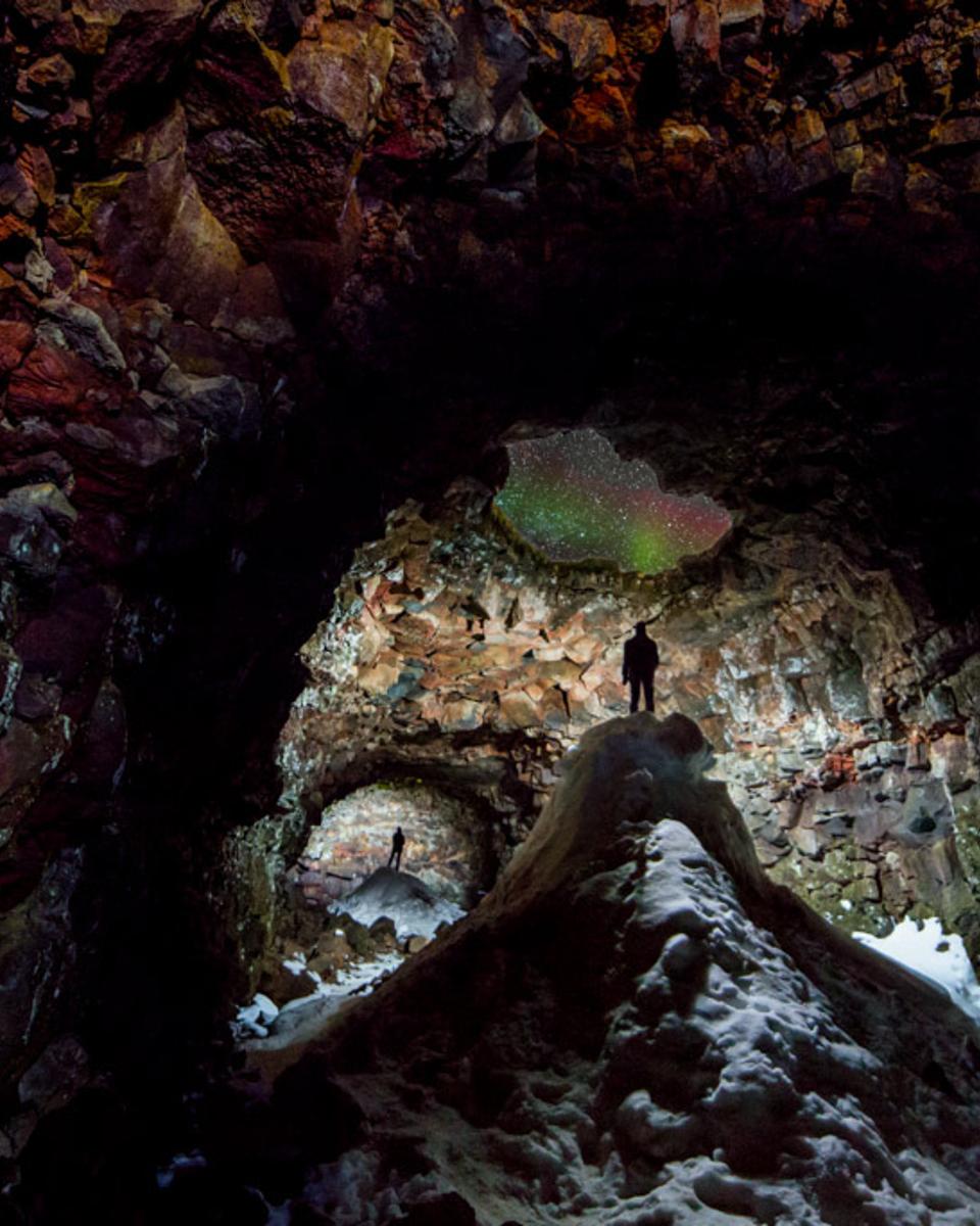 Cave with Aurora Skylight