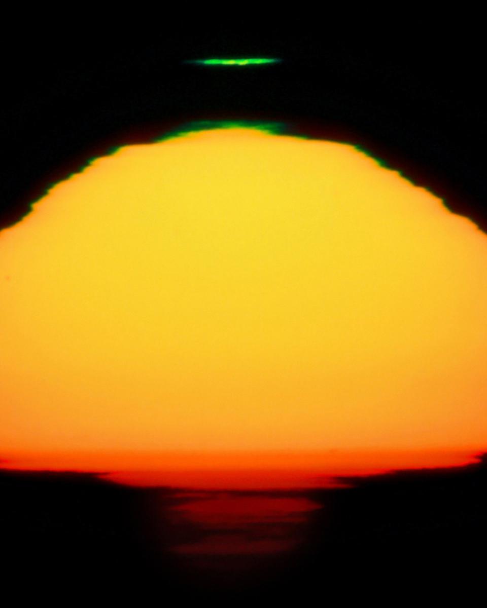 A Green Flash from the Sun