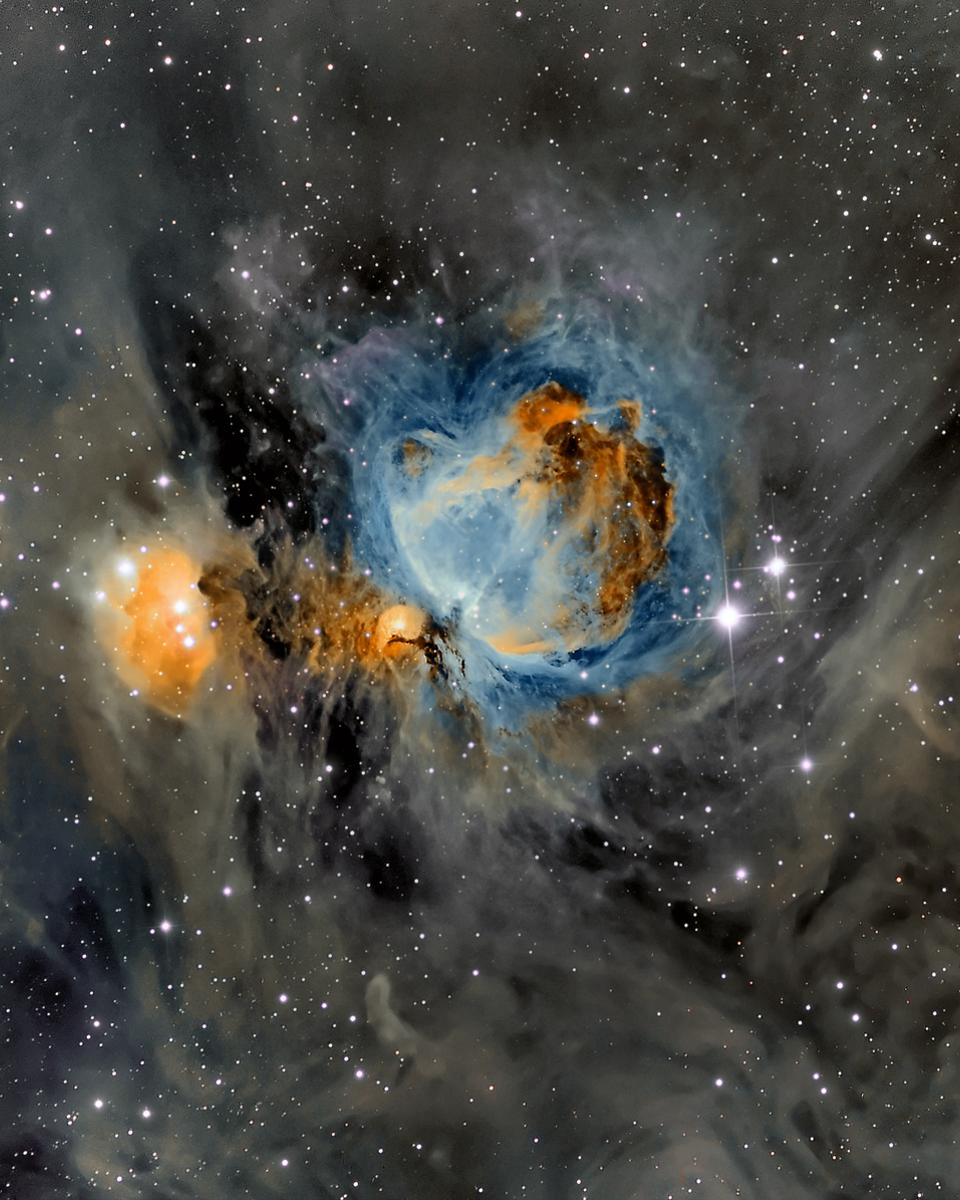 Orion Nebula in Surrounding Dust