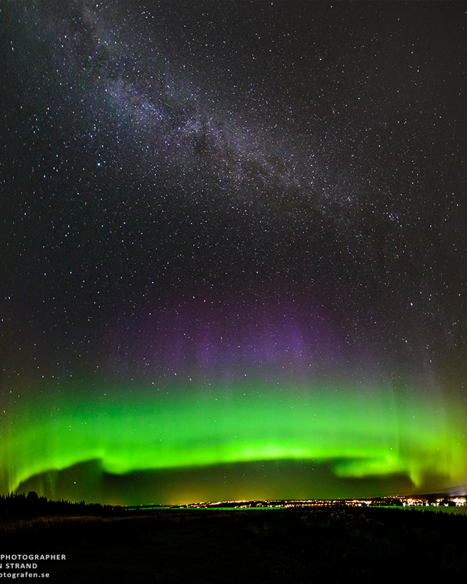 An Aurora Cupcake with a Milky Way Topping